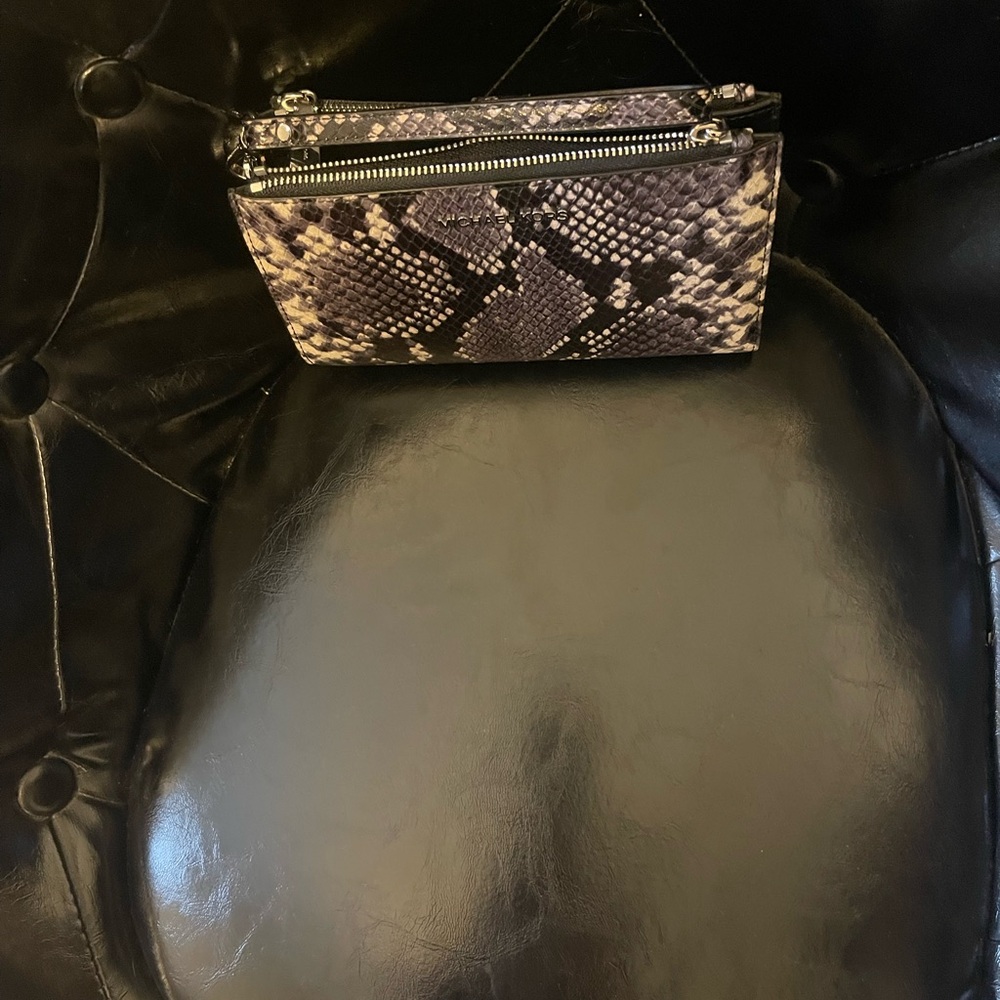 MICHAEL Michael Kors Black and Gray Clutch